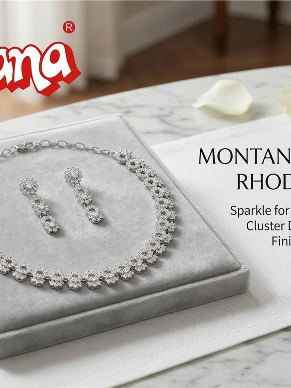 Rhodium Necklace Set for Women