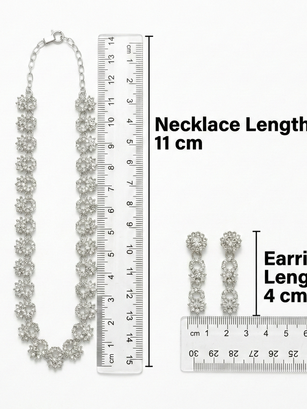 Rhodium Necklace Set for Women