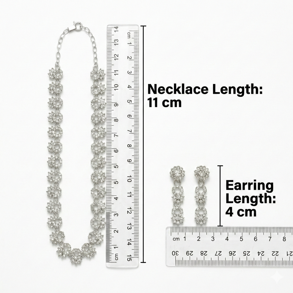 Rhodium Necklace Set for Women