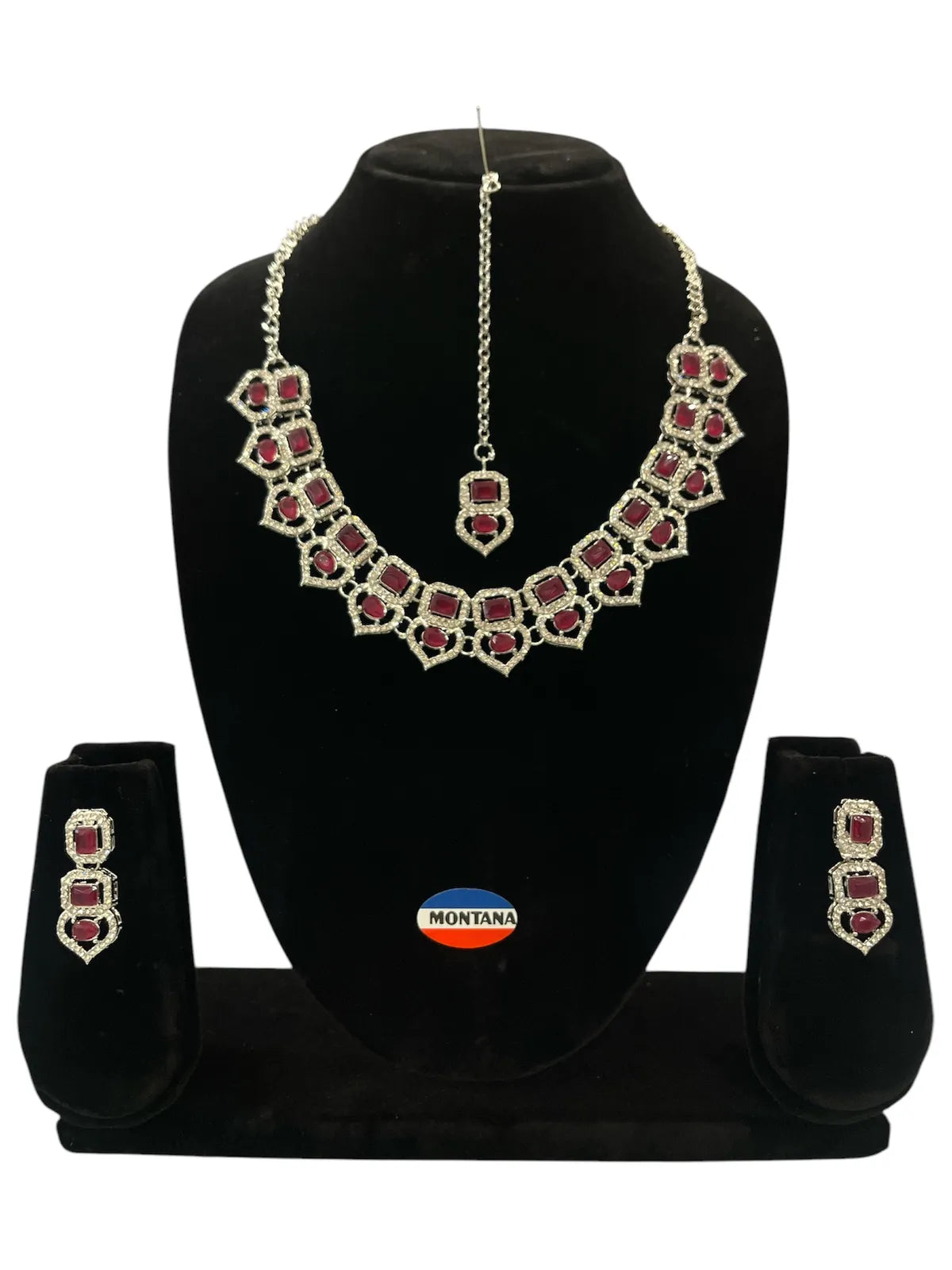 Green Glass stone Necklace set for Women