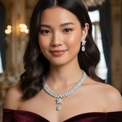 Rhodium Necklace Set for Women