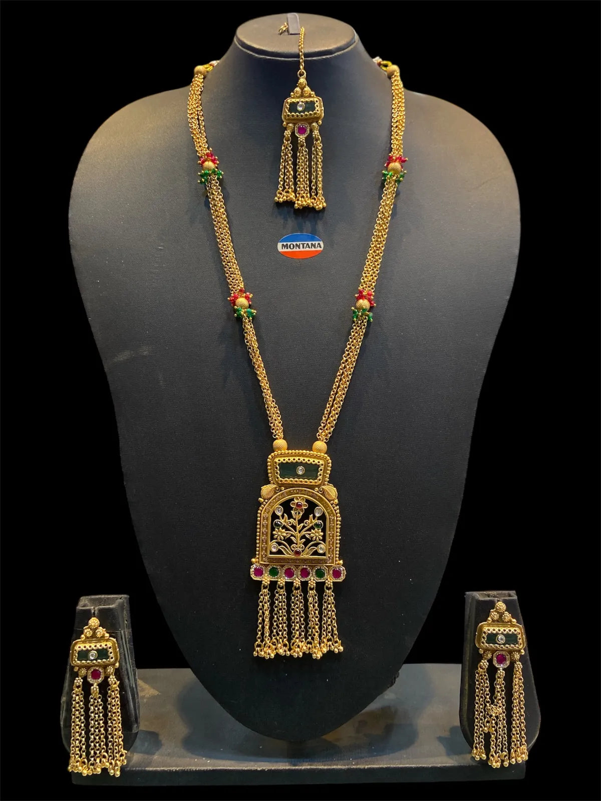 Heritage Kundan Long Necklace Set for Women