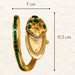 Emerald Serpent Gold Anti Tarnish Watch