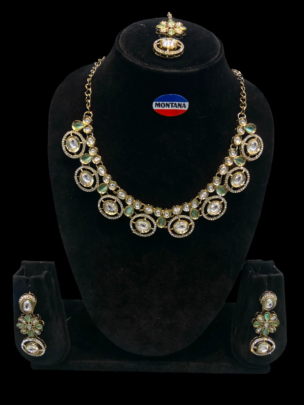 Maroon Kundan Set for women