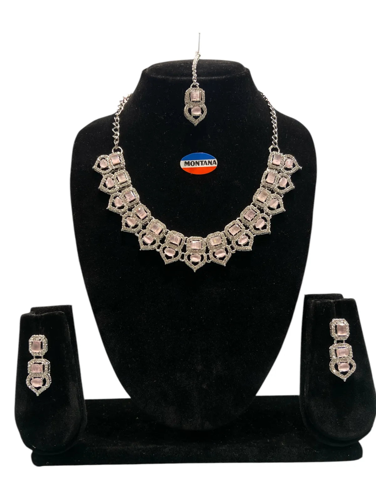 Green Glass stone Necklace set for Women