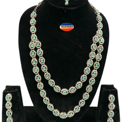 Mint Brass Multilayer Necklace Set For Women
