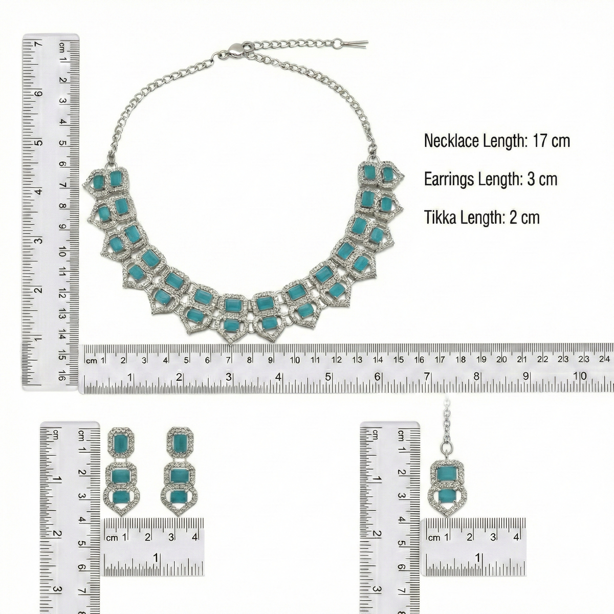 Pink Glass stone Necklace set for Women