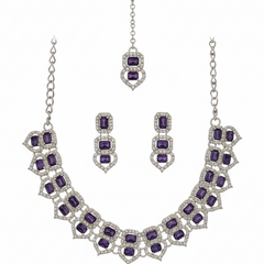 Wine Glass stone Necklace set for Women