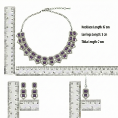 Wine Glass stone Necklace set for Women