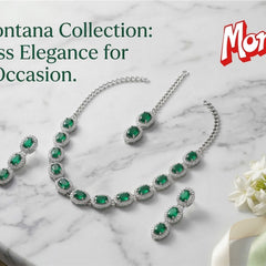 Green Glass stone Necklace Set for women