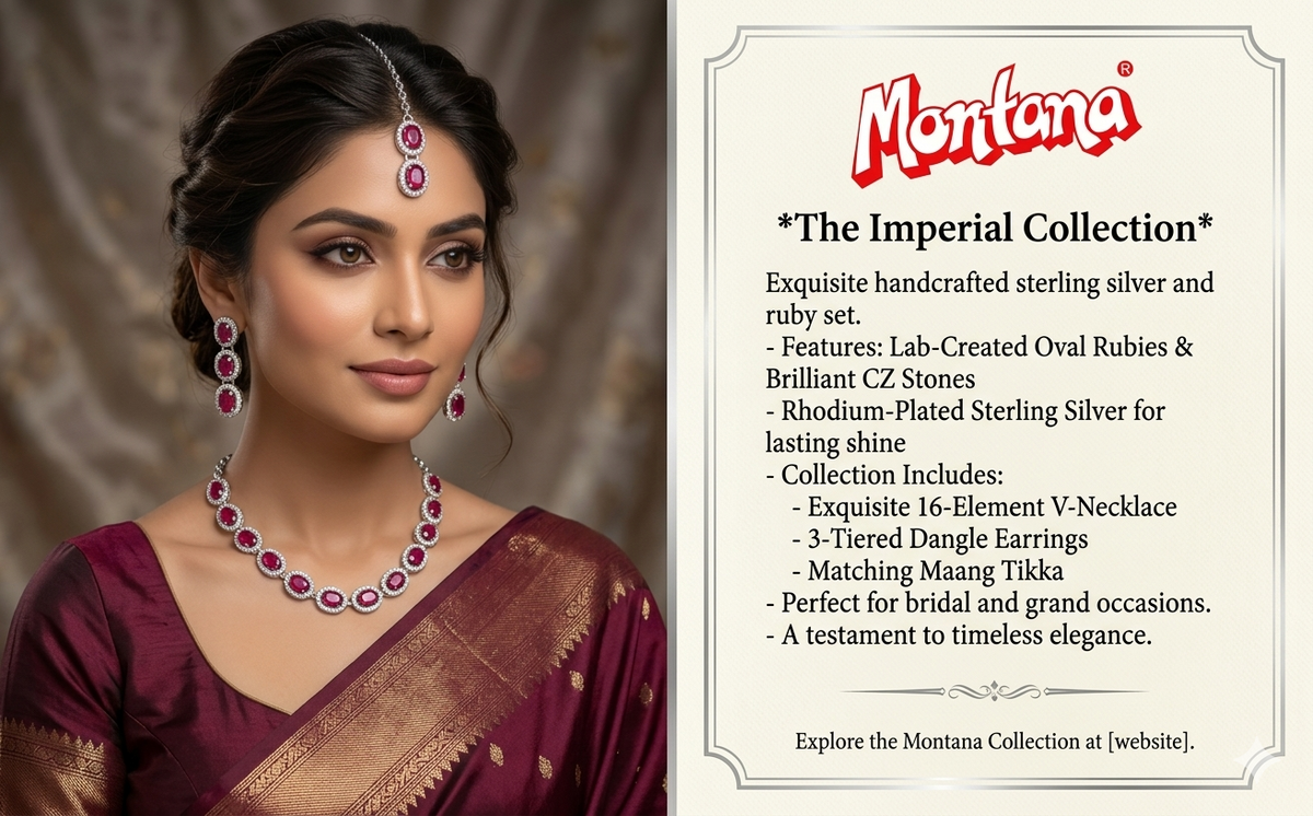 Ruby Glass stone Necklace Set for women