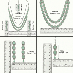 Mint Brass Multilayer Necklace Set For Women