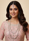 White Brass Multilayer Necklace Set For Women
