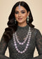 White Brass Multilayer Necklace Set For Women