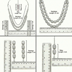 White Brass Multilayer Necklace Set For Women
