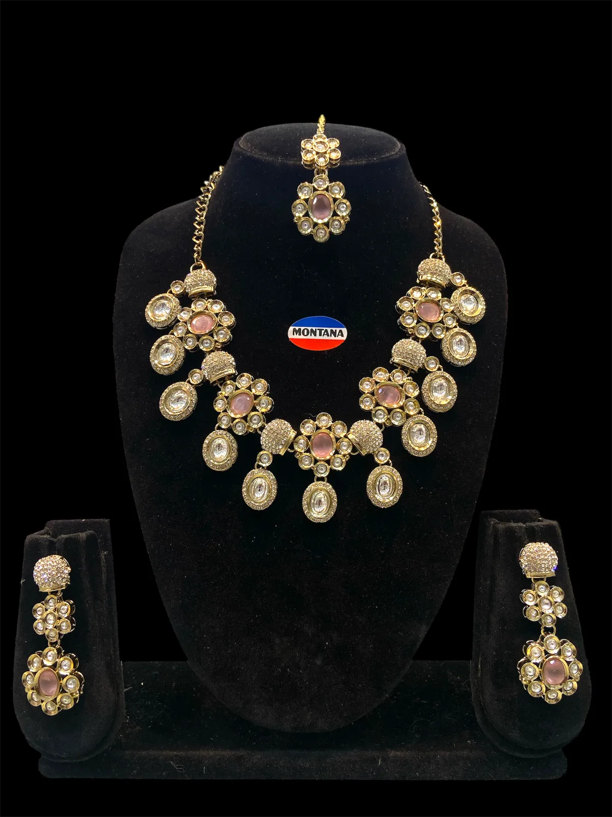 Green Kundan Necklace Set for Women