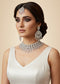 Wine Brass Glass Stone Choker Set For Women