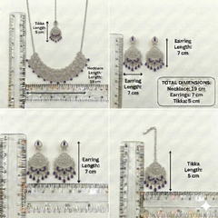 Wine Brass Glass Stone Choker Set For Women