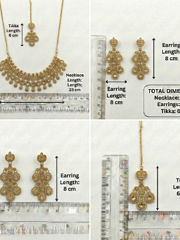 Mehandi Brass Glass Stone Choker Set For Women
