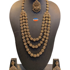 Golden LCT Multilayer Necklace Set For Women