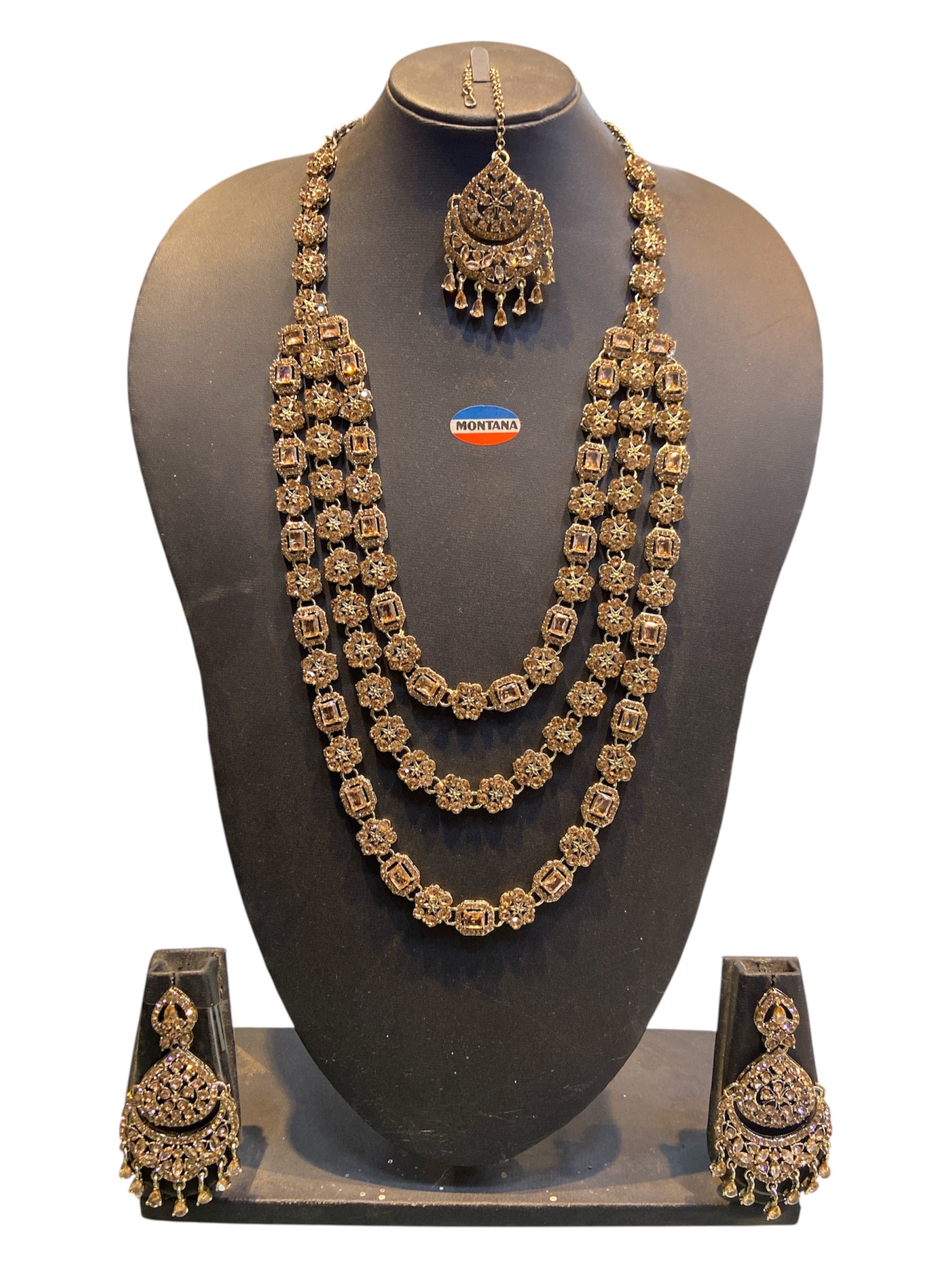 Golden LCT Multilayer Necklace Set For Women