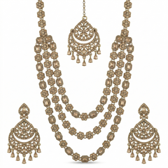 Golden LCT Multilayer Necklace Set For Women
