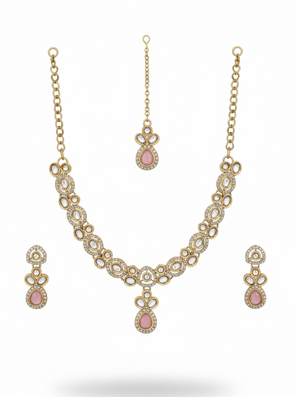 Pink Kundan Set for women