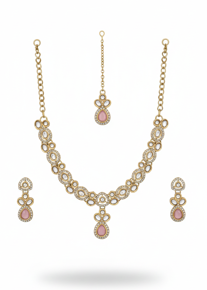 Pink Kundan Set for women