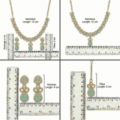 Mint Kundan Set for women