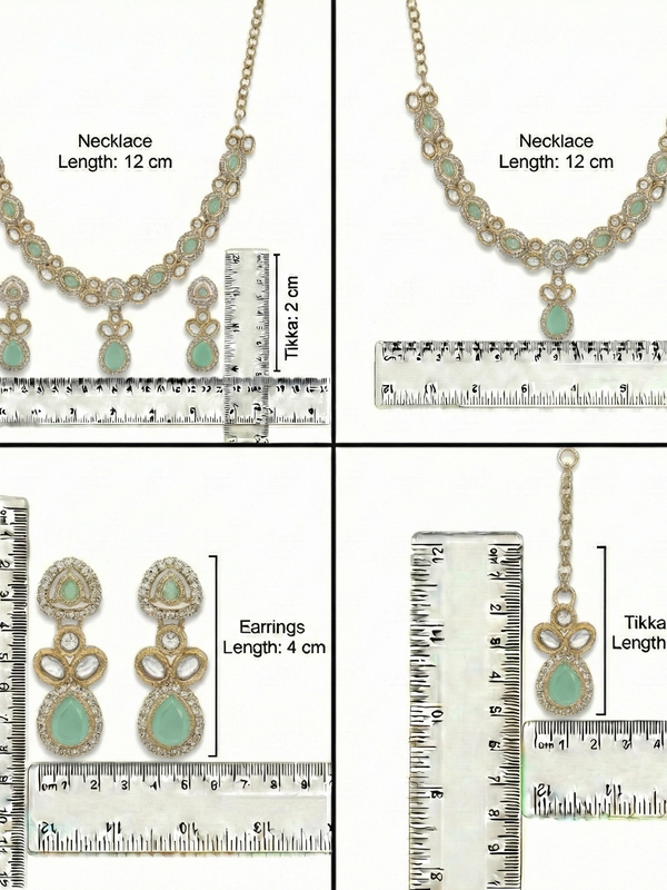 Mint Kundan Set for women