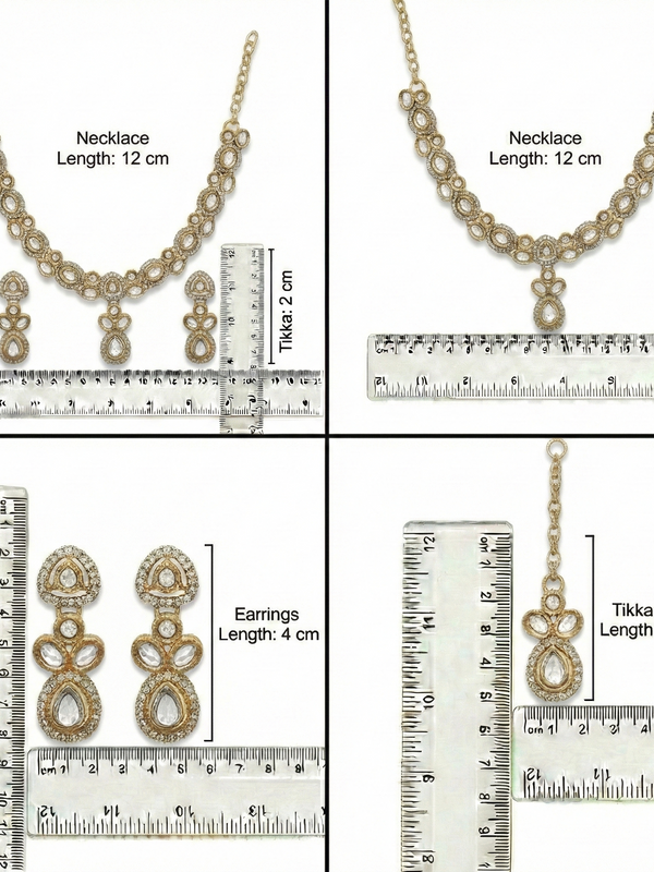 White Kundan Set for women