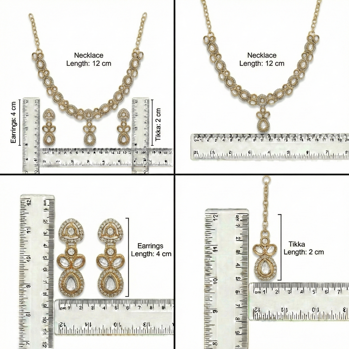 White Kundan Set for women