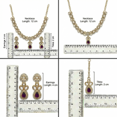 Wine Kundan Set for women