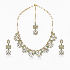 Mint Kundan Set for women