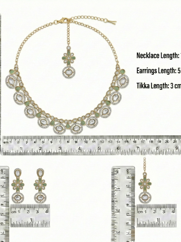 Mint Kundan Set for women