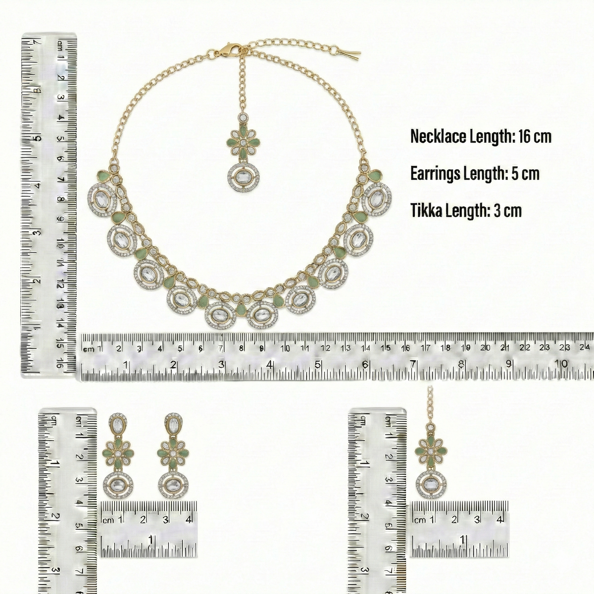 Mint Kundan Set for women