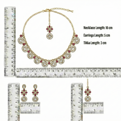 Maroon Kundan Set for women
