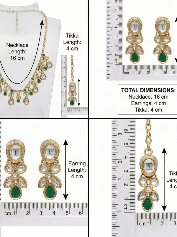 Green Kundan Set for women