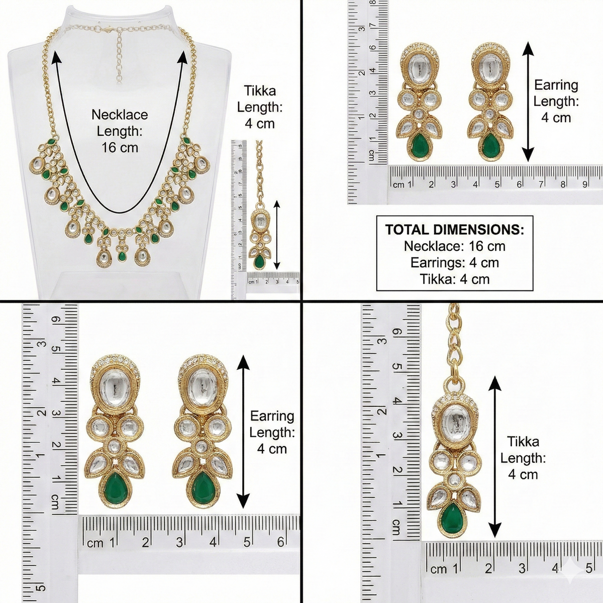 Green Kundan Set for women