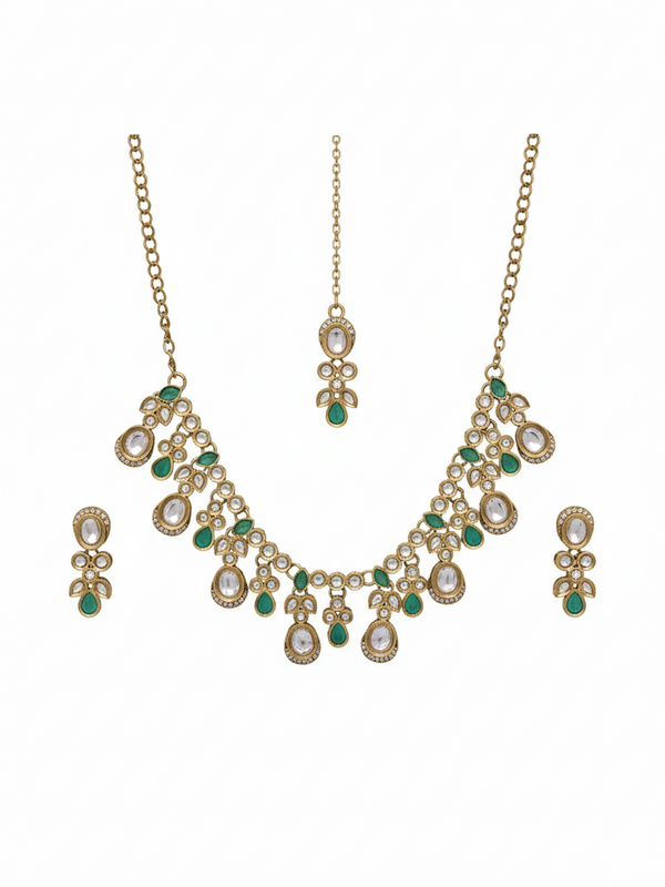 Mint Kundan Set for women