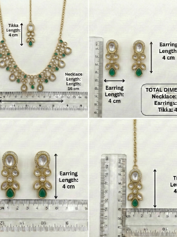 Mint Kundan Set for women