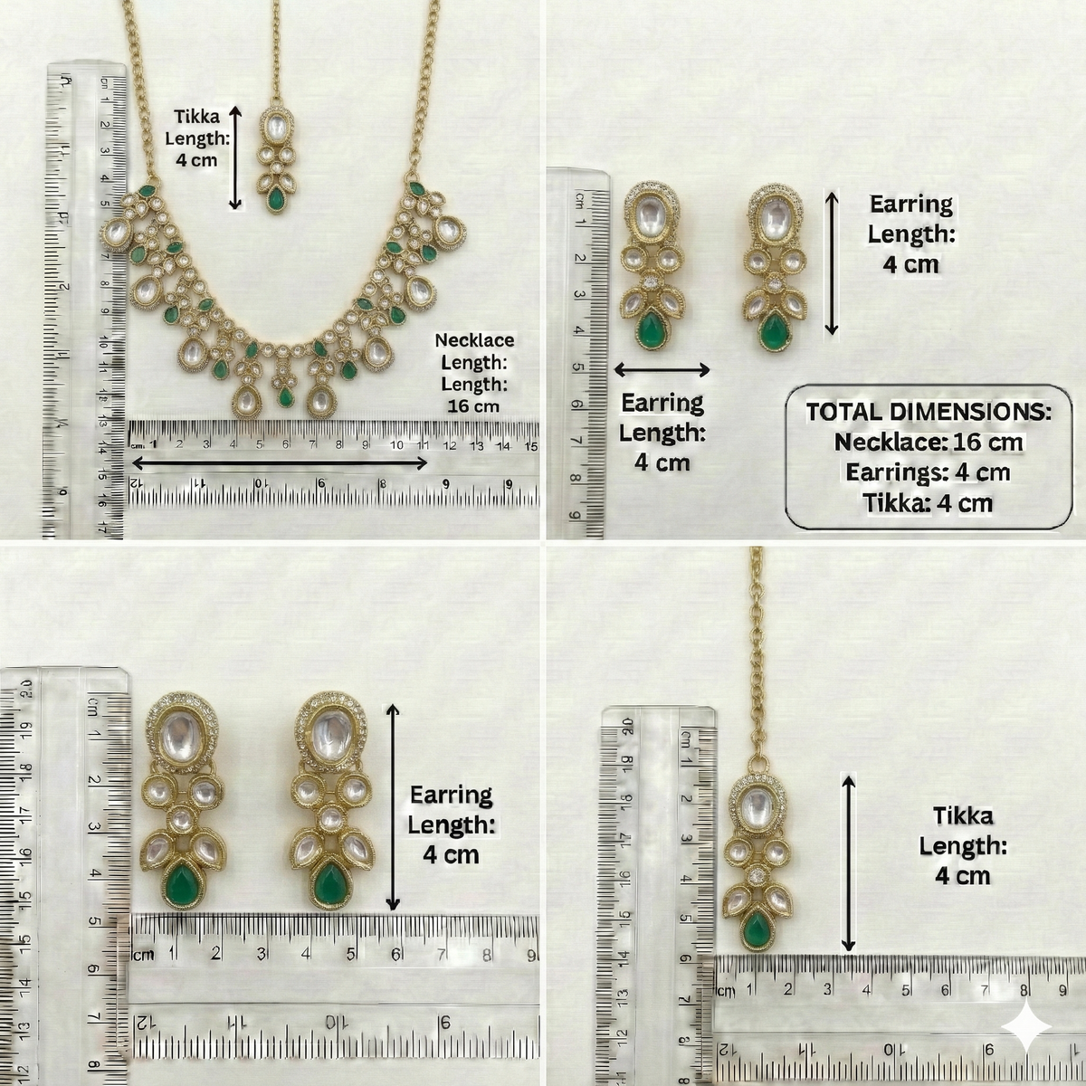Mint Kundan Set for women