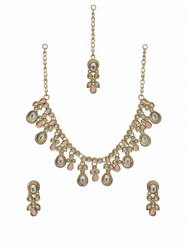 Pink Kundan Set for women