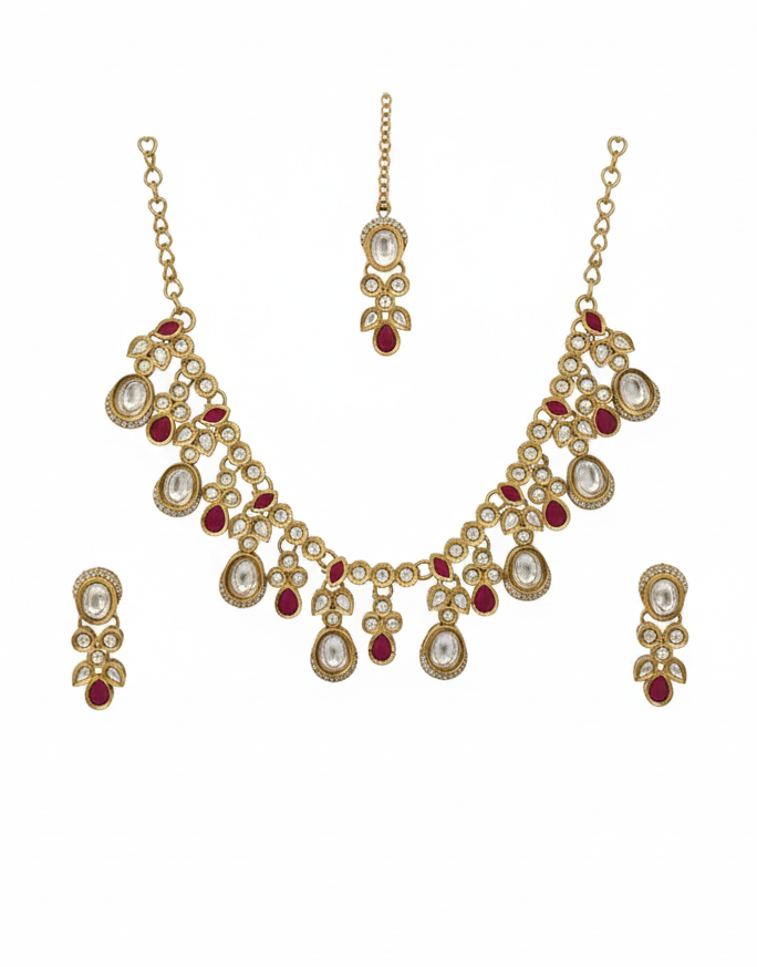 Pink Kundan Set for women