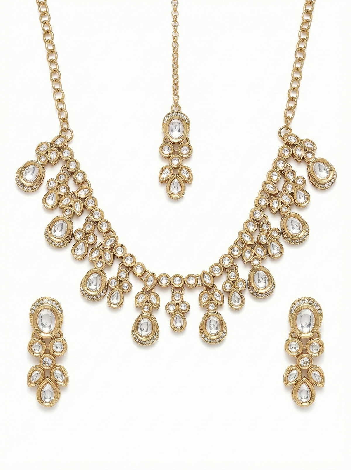 White Kundan Set for women