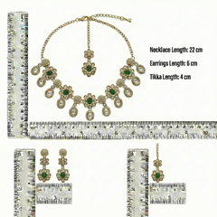 Green Kundan Necklace Set for Women