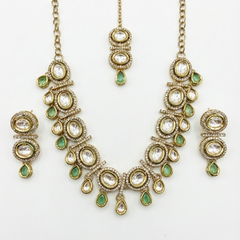 Mint Kundan Set for women