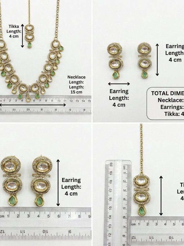 Mint Kundan Set for women