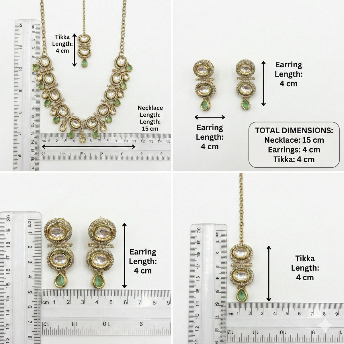 Mint Kundan Set for women