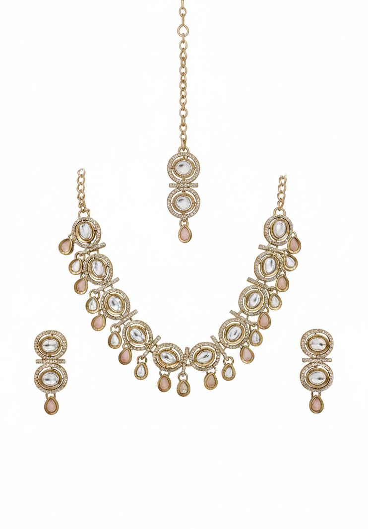 Pink Kundan Set for women